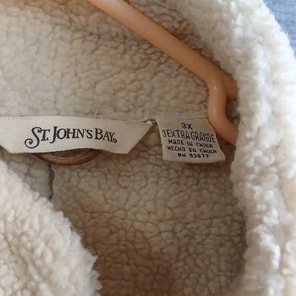 St. John's Bay Leather Tan Embroidered Jacket Size 3x - Picture 5 of 7